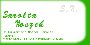 sarolta noszek business card